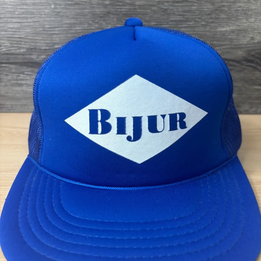 Vintage Bijur Hat Cap Snapback Blue Trucker‎ Adjustable
